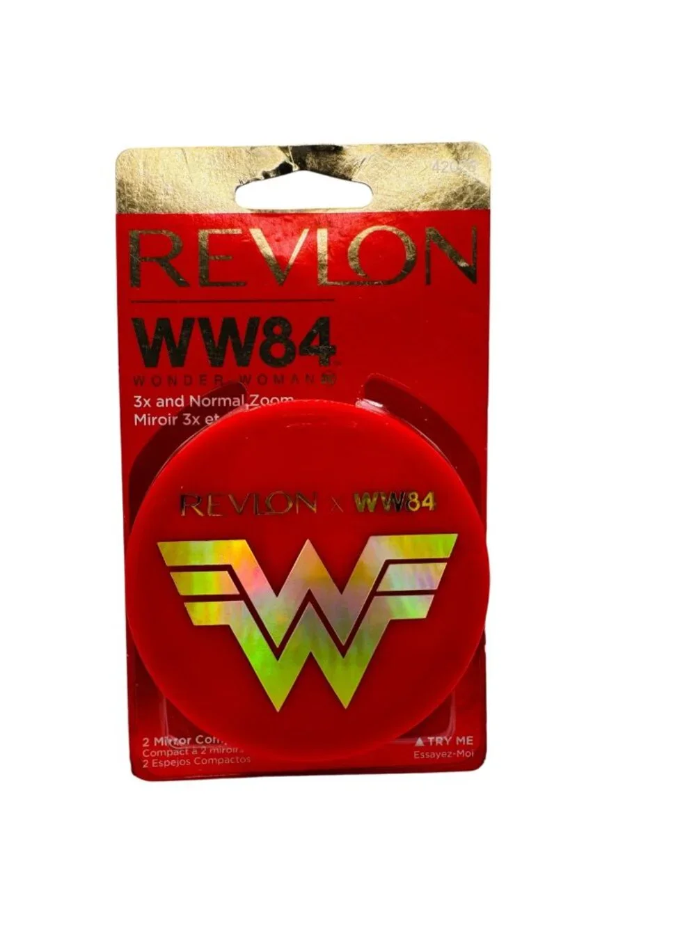 Revlon X WW84 Wonder Woman Compact Mirror With 3x Magnification & Regular Mirror